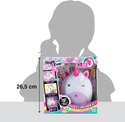 مصباح يونيكورن من كانال تويز سيكريت ديكو، اصنعه بنفسك، على طراز مصباح يونيكورن الأبدي