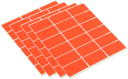 El Manar High-Impact Medium Adhesive Label Sticker, 25x45 mm With Premium Material - Red Fluorescent - 72 Labels - No: 0697
