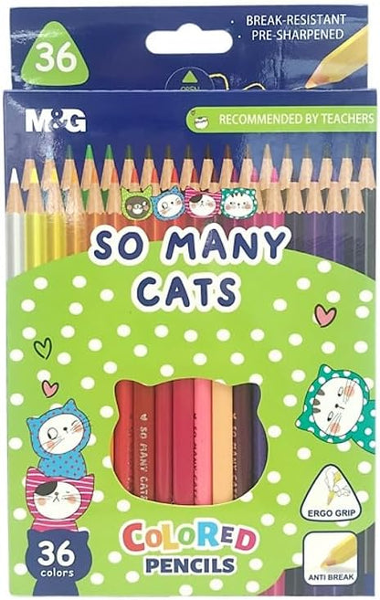 M&G Chenguang So many cats triangular colored pencils, 36 colors - No: AWP343A3