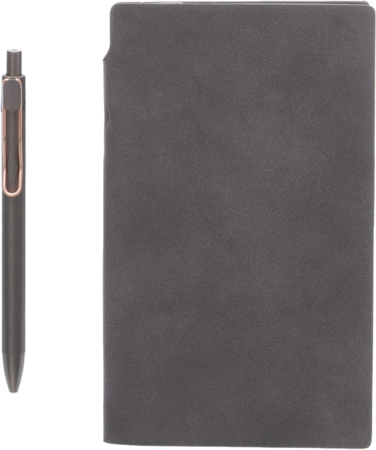 A6 Suede Leather Notebook + Pen, Mic 733/48