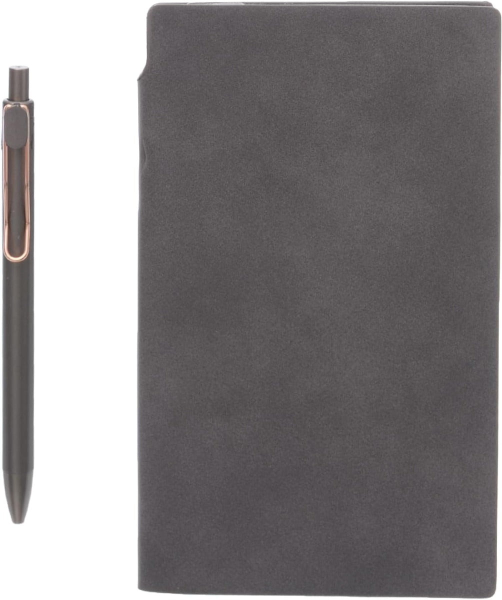 A6 Suede Leather Notebook + Pen, Mic 733/48