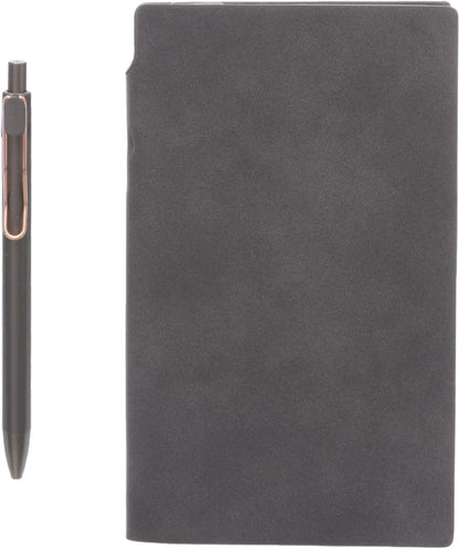 A6 Suede Leather Notebook + Pen, Mic 733/48
