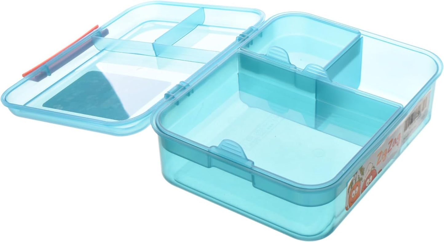 Zigzag Plastic ZigZag Lunch Box, 1.65 Liter Capacity - Light Green- No:0073