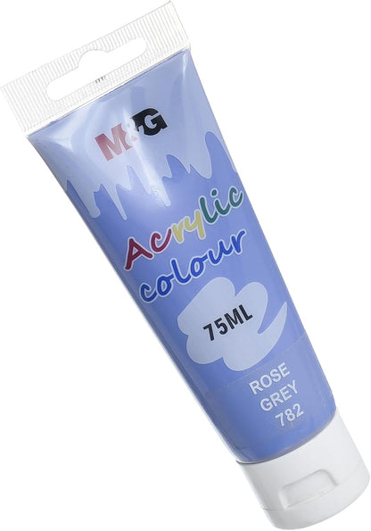 M&G Chenguang Acrylic Colour Tube, Elegant Art Creation, Smooth Pigment, 75ml, Rose Grey - No: APLN6598
