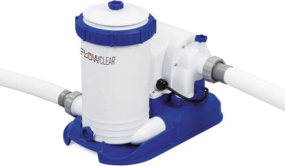 مجموعة حمام سباحة بيضاوي الشكل من الفولاذ المقاوم للصدأ من بيست واي، مقاس 610×366×122 سم - رقم: 56719