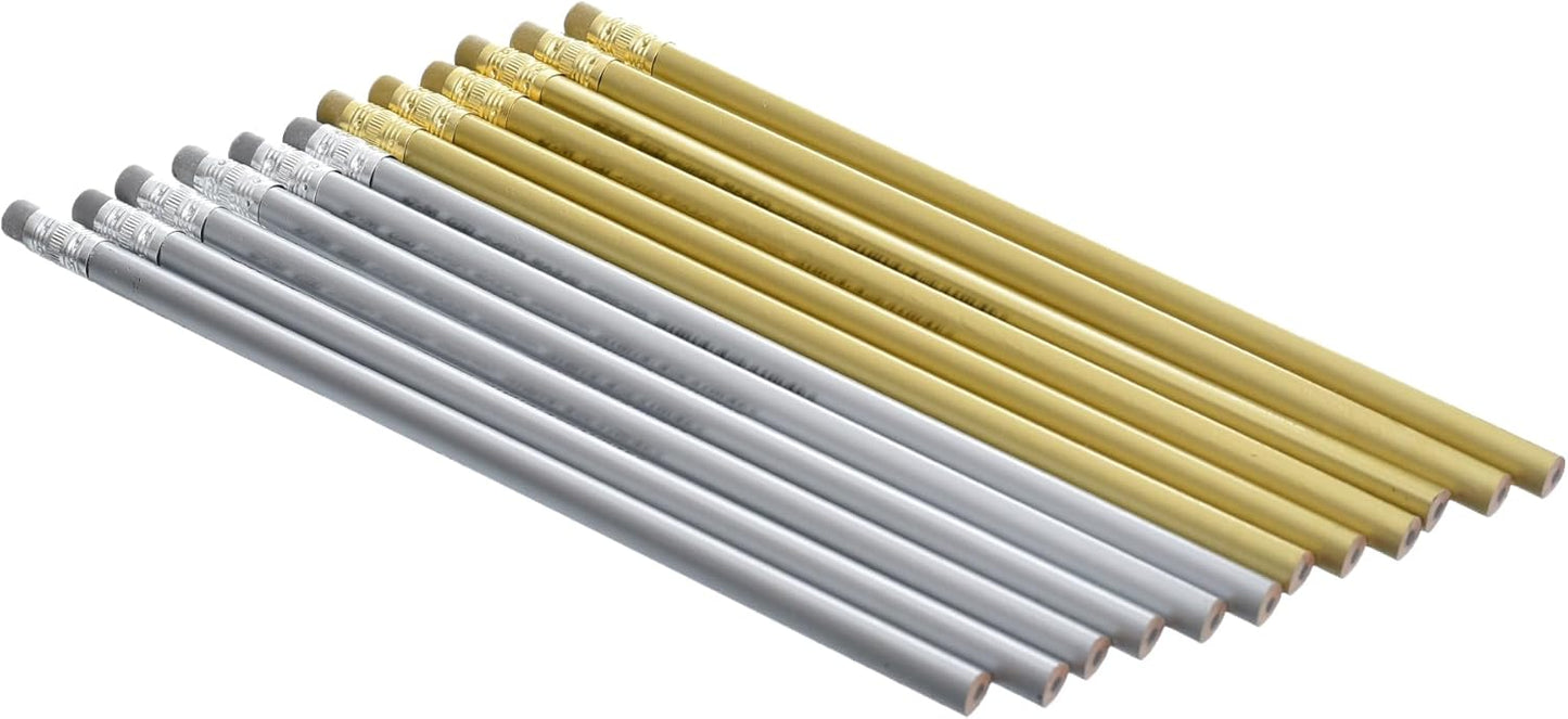 M&G Chenguang Pack of 12 Super Dark Gleam Pencil Pack, HB Lead with Erasers - No:AWP309A0