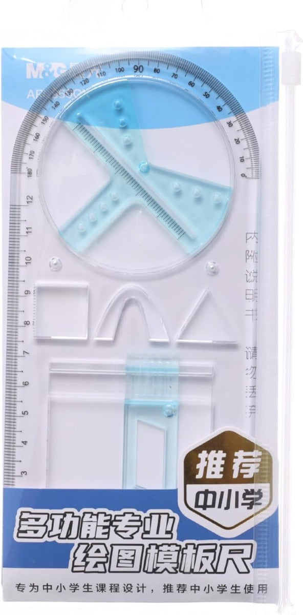 M&G Chenguang multi-function sliding template ruler 15cm Stylish Designs for Precise Measurements - No:ARL960CX