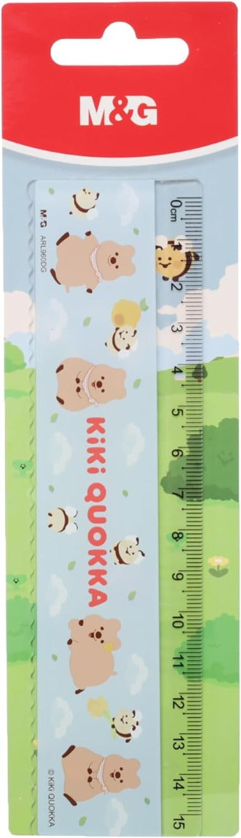 مسطرة بلاستيكية من إم آند جي تشنغوانغ كيكي كوكا، 15 سم لقياسات دقيقة - قطعة واحدة - رقم المنتج: ARL960DG