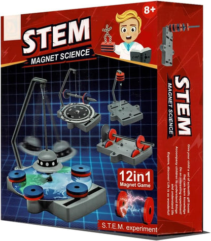 12 in 1 STEM Magnet Science DIY kit - Physics Science Experiments Magnet Games