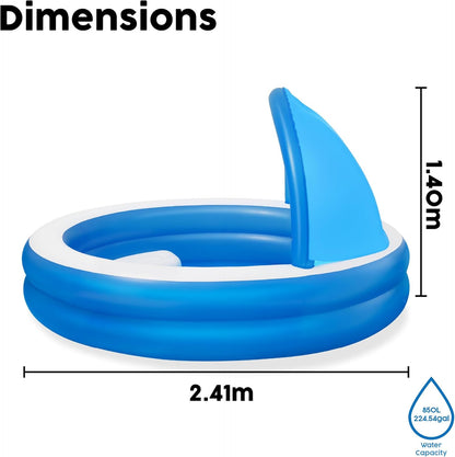 Bestway Inflatable Swimming Pool With Sunshade 241 x 140 cm - No: 54337