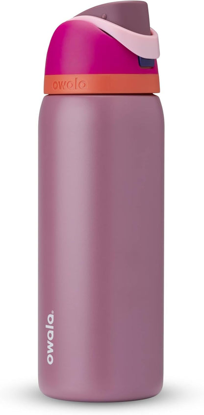 Owala FreeSip 32oz (945ml) Insulated Stainless Steel Water Bottle – Leakproof Vacuum Bottle with Built-in Straw & Carry Loop