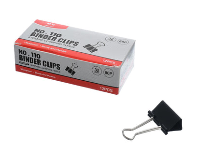 M&G Chenguang Binder Clips – Strong Clamping Force, Assorted Sizes for Office, School & Home Organization - 1pack