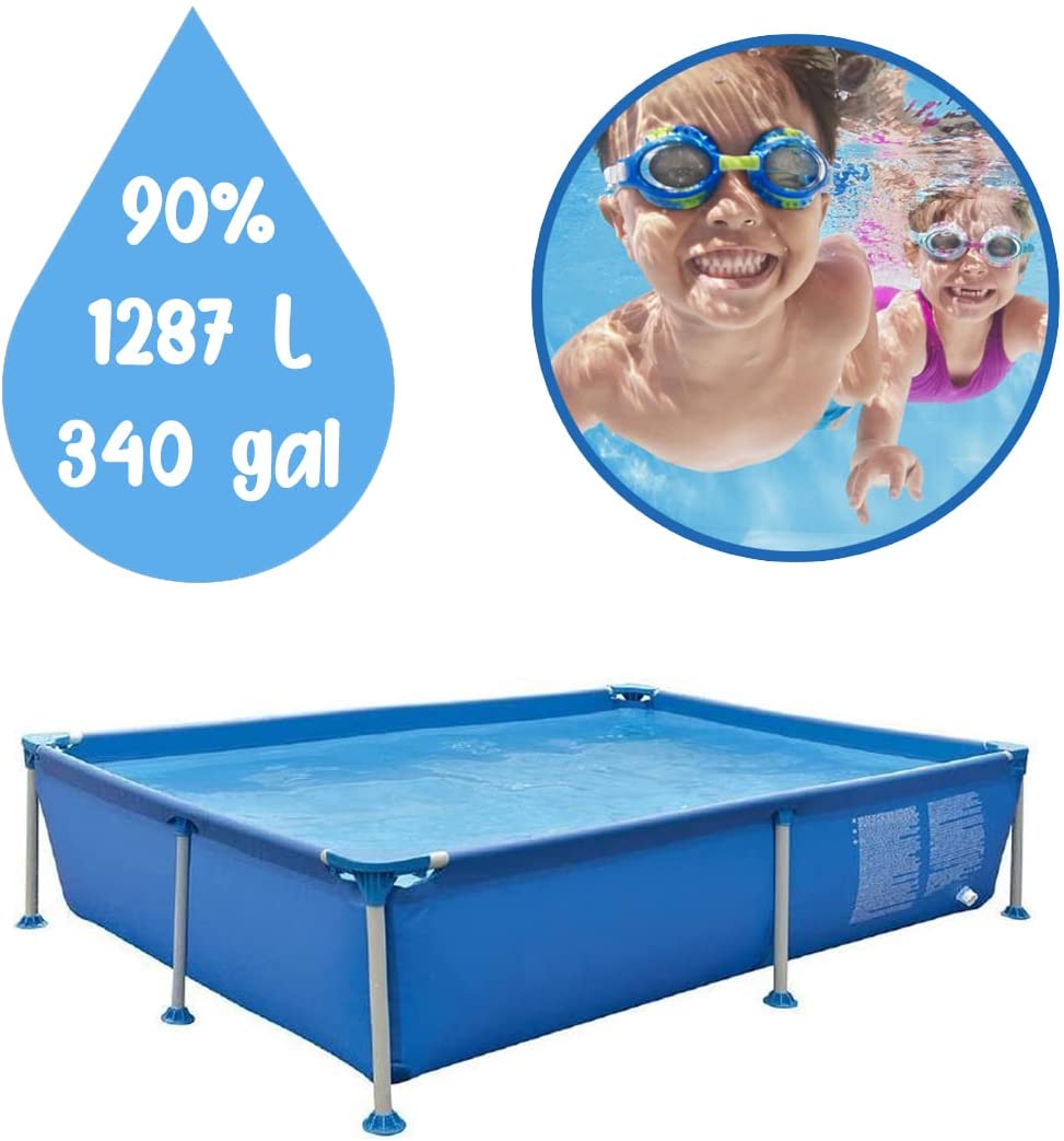 إطار مسبح جيلونج أفينلي فوق الأرض مستطيل الشكل مع فلتر، 258 × 179 × 66 سم - رقم: 17805EU