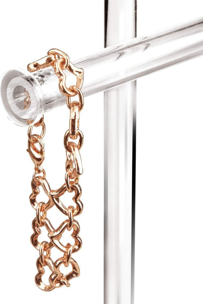 حامل عرض أكريليك ثلاثي الطبقات مع حامل حلقات.