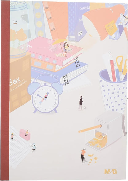 M&G Chenguang Single Lined Notebook, Compact Note-Taking- Size:A5 - 80 Sheets - No:APNBC001
