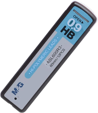 M&G Mechanical Pencil Leads, Hb 0.9Mm - NO: Asl 600R3