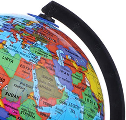 Stereogram English Globe with Stand 360 Degree Rotation Geography Educational Ball - 26cm