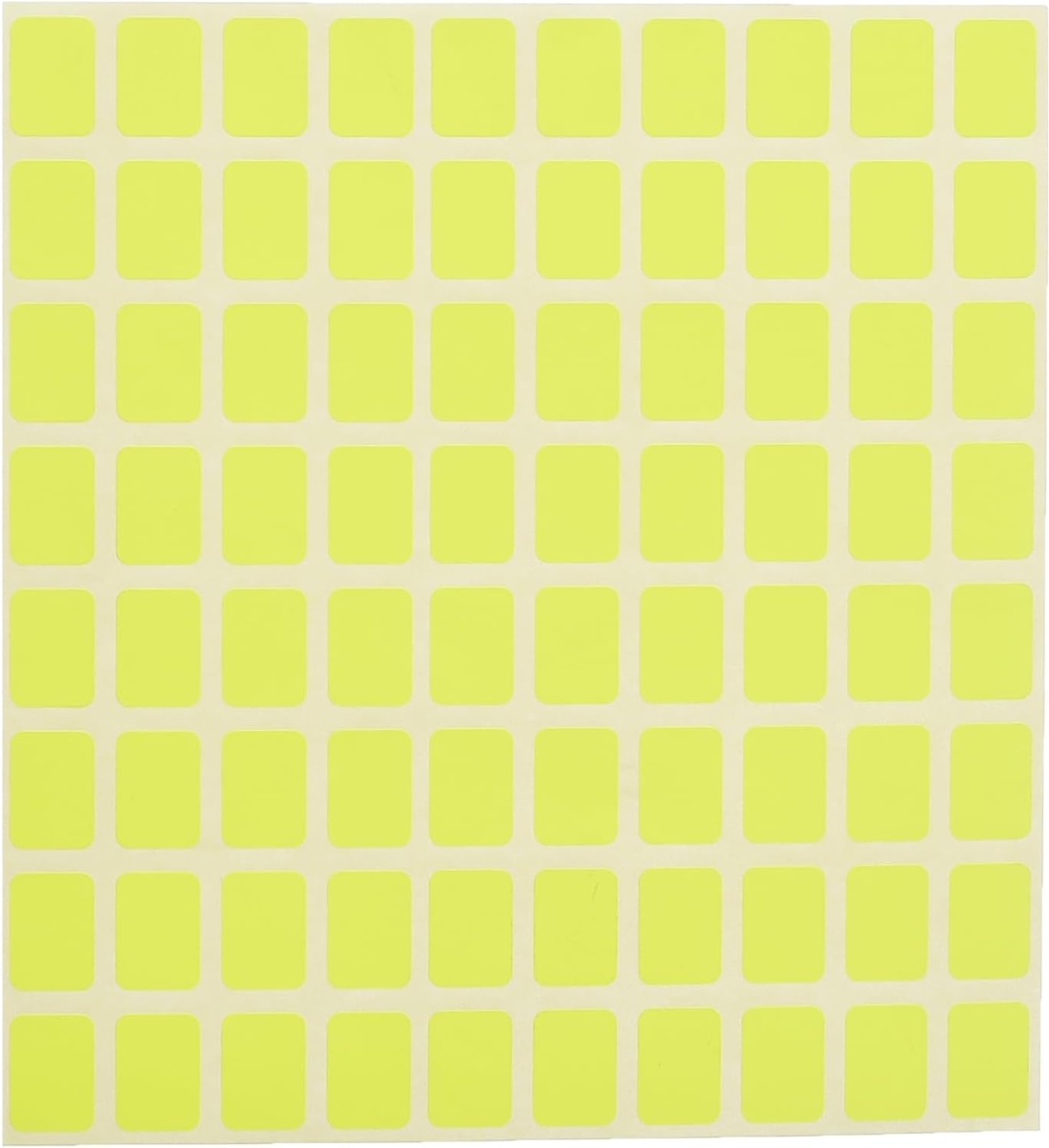 ملصق لاصق عالي الوضوح من المنار، 12 × 17 مم، مصنوع من مواد ممتازة - أصفر فلورسنت 