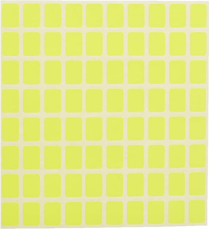 ملصق لاصق عالي الوضوح من المنار، 12 × 17 مم، مصنوع من مواد ممتازة - أصفر فلورسنت 