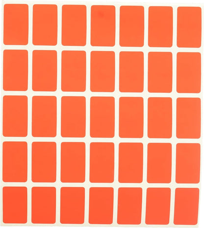 El Manar Bold Medium Adhesive Label Sticker, 18x30 mm With Premium Material - Red Fluorescent