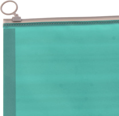 Yassin. 8814 Multi-Purpose Plastic Zipper Envelope With 1 Zipper, 270 * 350 * 30Mm,Aqua Grey