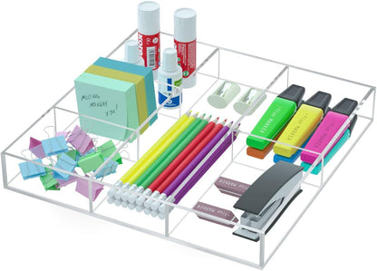 صينية تخزين أدراج أكريليك بستة أقسام