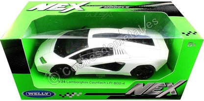 Welly Nex Die-Cast Metal Model Car - 1:24 - Lamborghini Countach Lpi  - No: 800-4 24114W