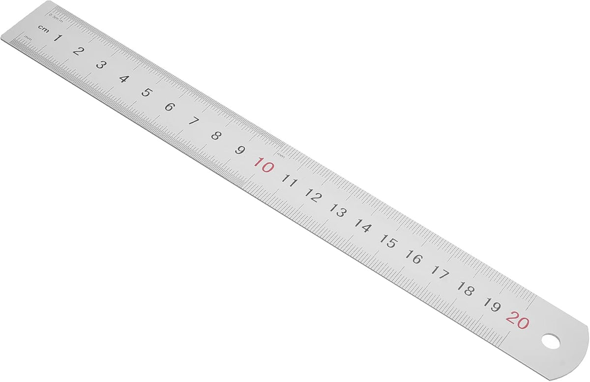 M&G Chenguang Stainless Steel Ruler 20 cm / 8 Inch – Dual-Scale Measuring Ruler in Centimeters and Inches - 1pcs – No:ARLN0483
