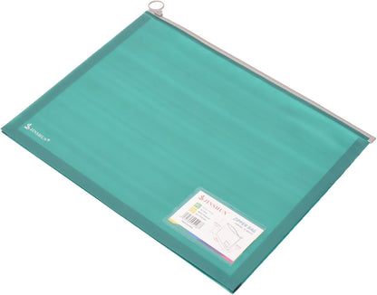 Yassin. 8814 Multi-Purpose Plastic Zipper Envelope With 1 Zipper, 270 * 350 * 30Mm,Aqua Grey