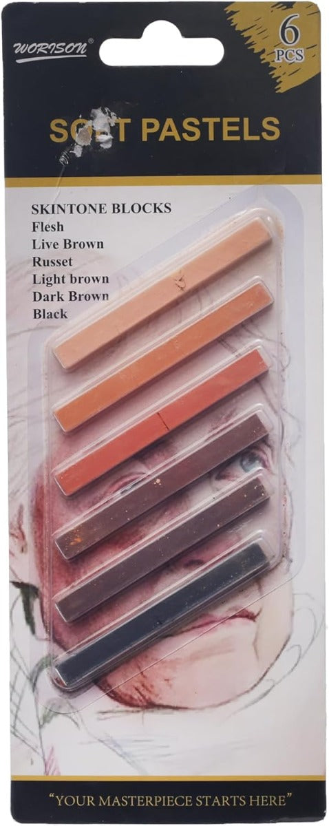 Soft Pastel Set, 6 Sticks, Skin Tones - NO: S-230920