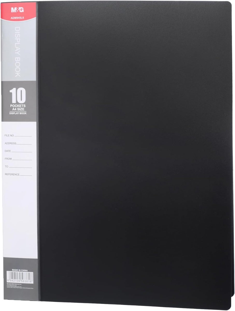 M&G Chenguang U-Shape Holder, 10-Pocket A4 Document Organizer - Black - No : ADM945L6