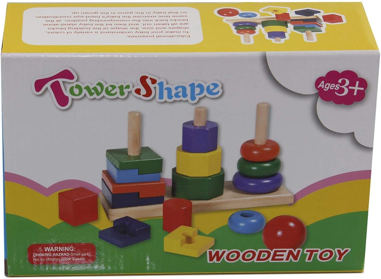 Educational Wooden toy set Tower shape
