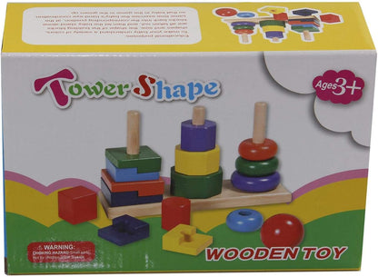 Educational Wooden toy set Tower shape