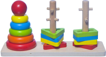 Rainbow Three Column Tower Toy