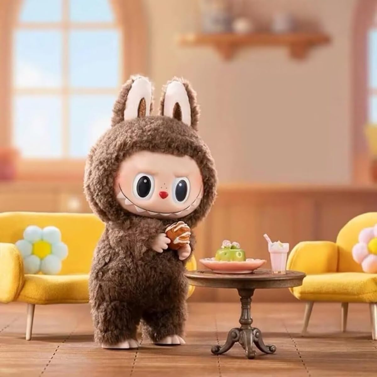 دمية لابوبو أجنحة الحظ، دمية فينيل قطيفة، مجموعة دمى الوحوش المعلقة، ديكور منزلي عصري، مجموعة ألعاب دمى قطيفة - 17 سم