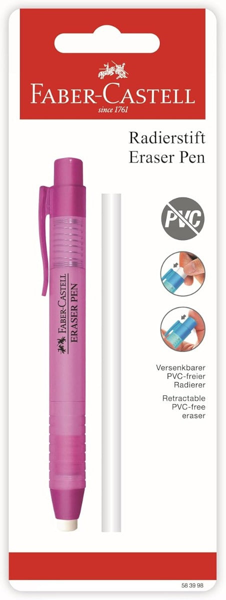 Faber-Castell-Eraser Pen With 1 Refill Pastell Colour - 1pcs - No:583904