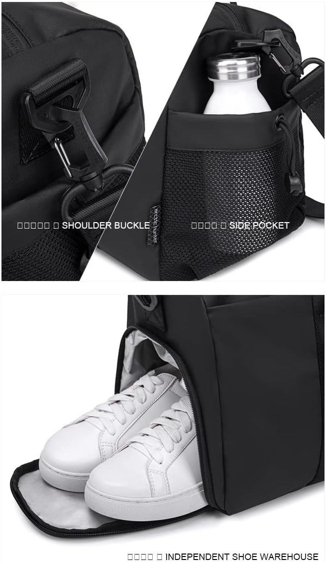 حقيبة سفر رياضية مقاومة للماء من آركتيك هانتر، لون أسود - رقم: LX00537