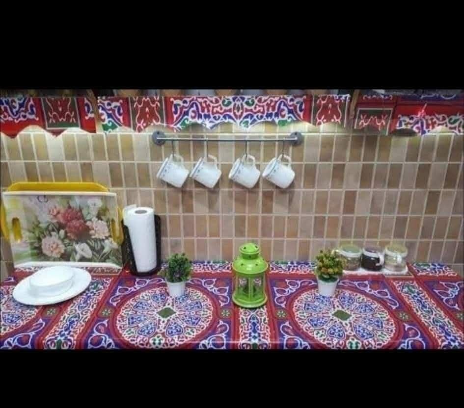 لفة ملصقات زينة رمضانية للمطبخ والمنزل، 5 أمتار × 45 سم - قطعة واحدة