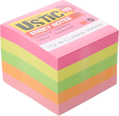 ملاحظات لاصقة نيون من إم آند جي تشنغوانغ، تدوم طويلاً، تلتصق بقوة، 400 ورقة، 76 × 51 مم، لاصقة صغيرة الحجم - رقم: YS-492