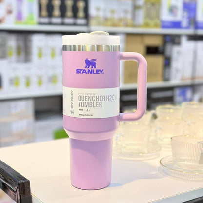 Mega 1.2L Insulated Travel Mug with Handle & Straw