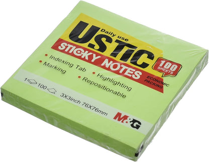 M&G Chenguang Sticky Note, Organized Notes, 76x76mm, 100 Sheets, Strong Adhesive - No:YS-464