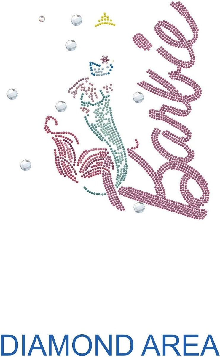 لوحة ماسية من دايموند دوتز بتصميم حورية البحر باربي، مقاس 28 سم × 28 سم - رقم المنتج: DBX095