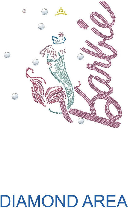 لوحة ماسية من دايموند دوتز بتصميم حورية البحر باربي، مقاس 28 سم × 28 سم - رقم المنتج: DBX095