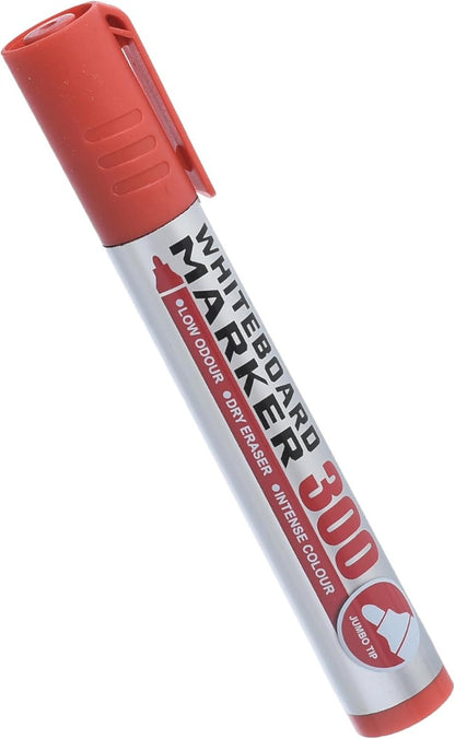 قلم سبورة بيضاء من إم آند جي تشنغوانغ، 300 قلم برأس جامبو، قليل الرائحة، لون أحمر فاقع - قطعة واحدة - رقم المنتج: AWMY22R2