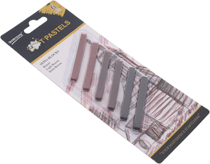 مجموعة ألوان باستيل ناعمة، 6 أعواد، ألوان، B-230920 