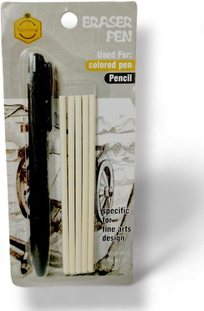 Keep Smilling Eraser Pen Mechanical Refillable Erase Pen with 5 Eraser Refills