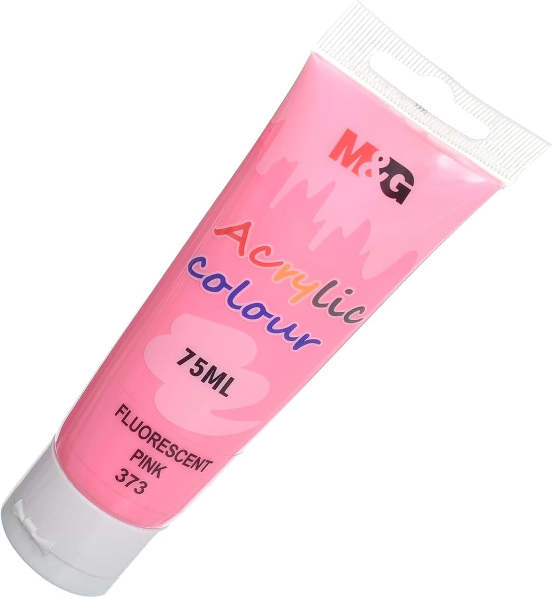 M&G Chenguang Acrylic Colour Tube, Bold Art Creation, 75ml - Fluorescent Pink (373) - No:APLN6598