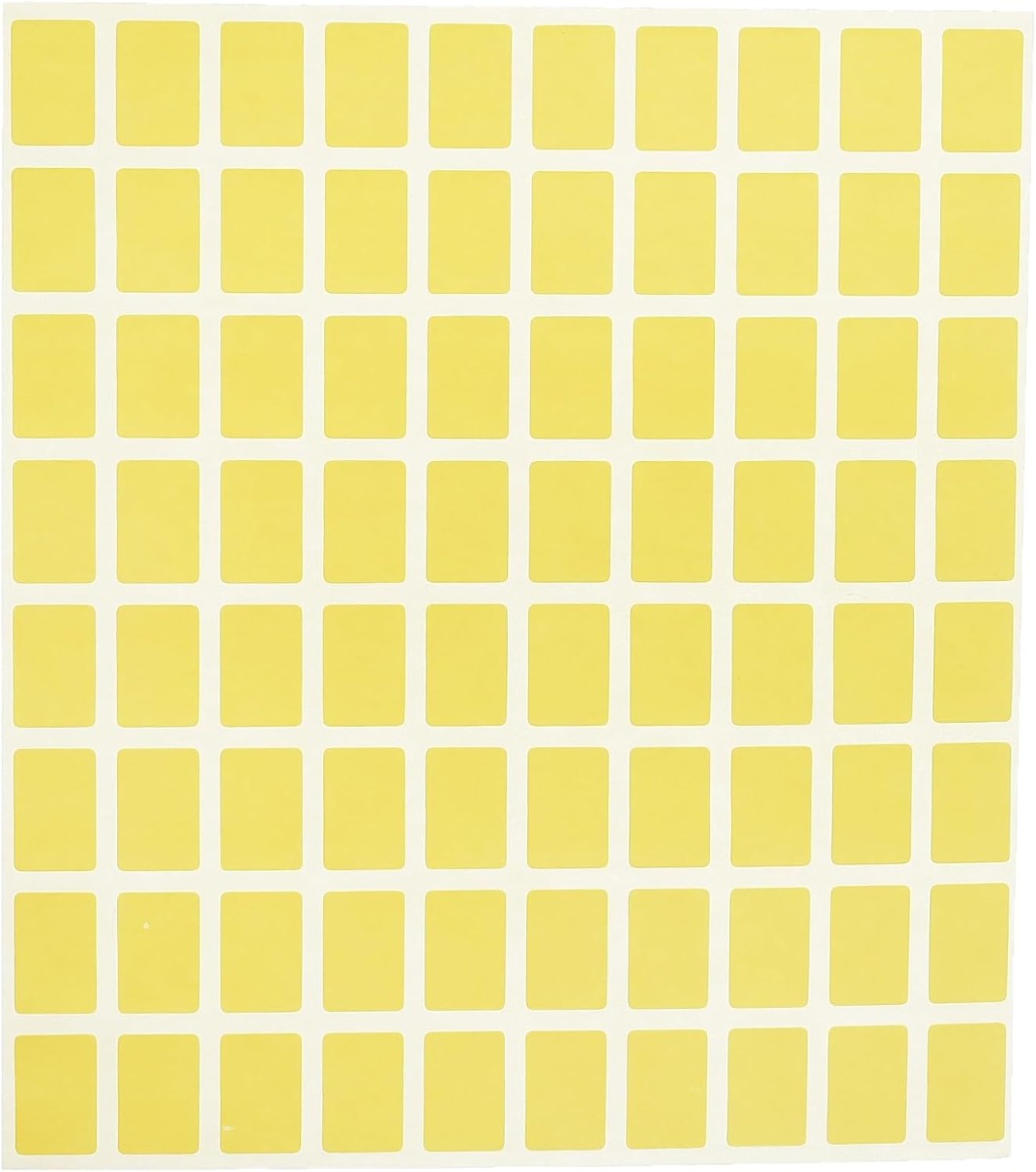 El Manar Sleek Precision Adhesive Label Sticker, 12x18 mm With Premium Material - Yellow