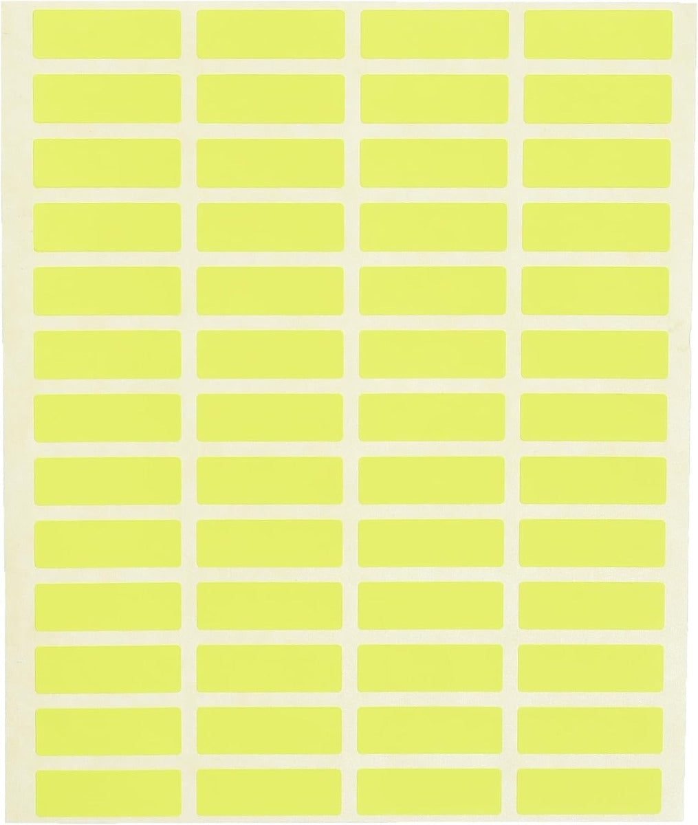 El Manar Narrow High-Impact Adhesive Label Sticker, 10x30 mm With Premium Material - Yellow