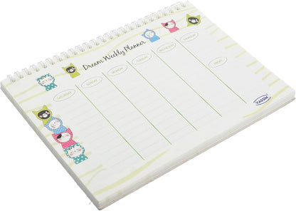 Yassin Dream Weekly Planner Notebook, 15x25cm Wire-Bound for Efficient Task Planning